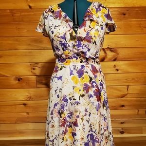 Floral Cap Sleeve Dress